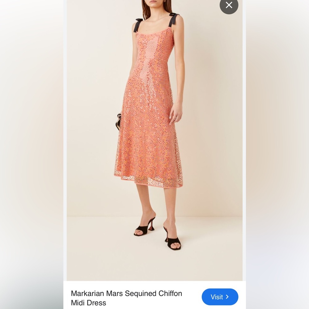 Markarian Mars Sequined Chiffon Midi Dress